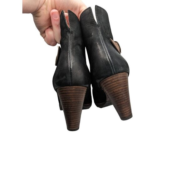 Paul Green Karla Black Combo Leather Ankle Booties Women's Size 9 - Picture 5 of 8